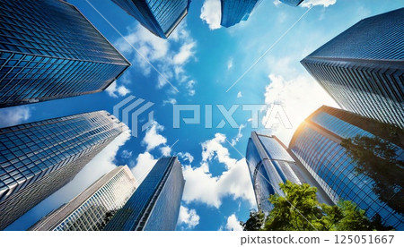 城市辦公大樓的城市景觀 125051667