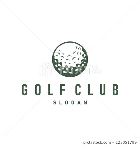 golf logo design outdoor sport with simple design of ball and golf stick minimalist black silhouette as symbol illustration template of sport branch golf logo design outdoor sport with simple design of ball and golf stick minimalist black silhouette as symbol illustration template of sport branch 125051799