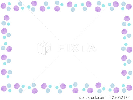Cute colorful polka dot frame illustration Cute colorful polka dot frame illustration 125052124