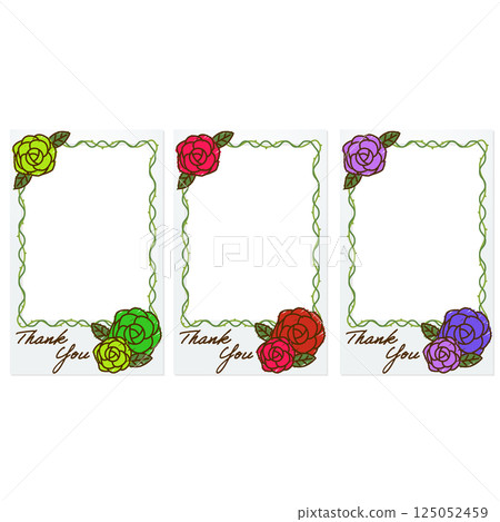 留言卡裝飾框紅綠紫色 125052459