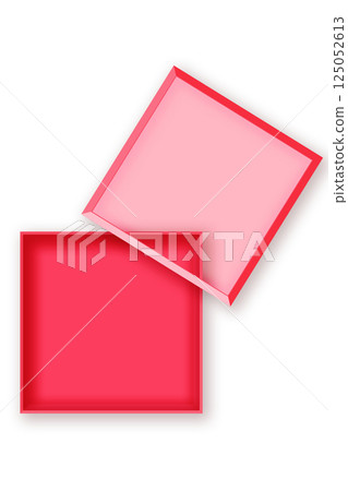 Gift box frame in red and pink 125052613