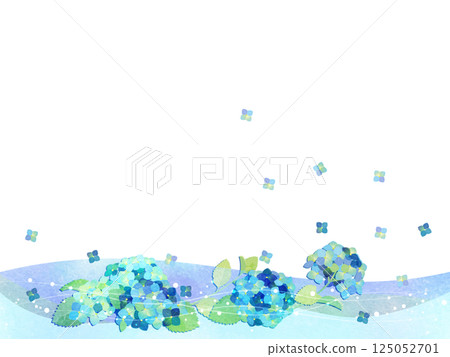 Hydrangea frame illustration Hydrangea frame illustration 125052701