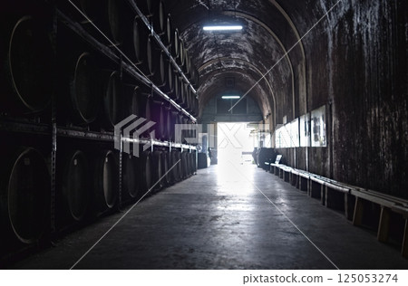 Shochu stored in a tunnel 125053274