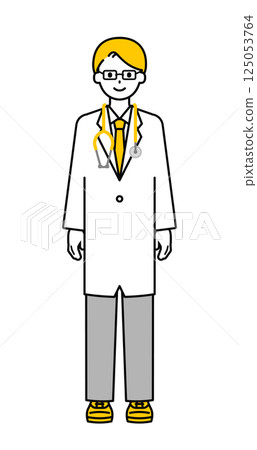Full body pose_simple doctor male 01 125053764