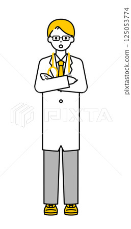 Full body pose_simple doctor male 11 125053774