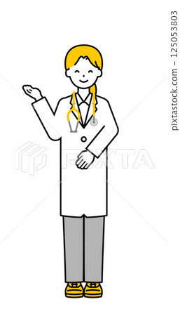 Full body pose_simple doctor woman 20 Full body pose_simple doctor woman 20 125053803