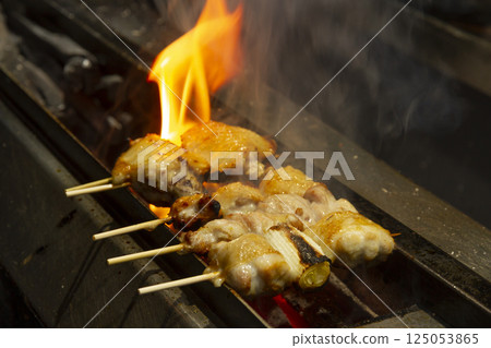 燒烤烤雞肉串 125053865