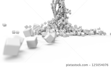 崩潰、人力資源外流、新進員工退休抽象圖像渲染CG背景 125054076