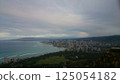 Hawaii: Aerial view of the city on a cloudy day 125054182