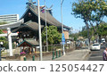 Hawaii lifestyle, temple, car, local residents 125054427