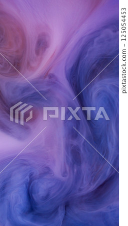 Ink splash water. Fluid cloud. Defocused blue purple colorful mix flow spray liquid fluttering on abstract art creative background. Ink splash water. Fluid cloud. Defocused blue purple colorful mix flow spray liquid fluttering on abstract art creative background. 125054453
