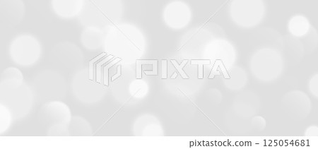 White bokeh, blurred grey background with sparkling lights, blurry glitter effect. 125054681