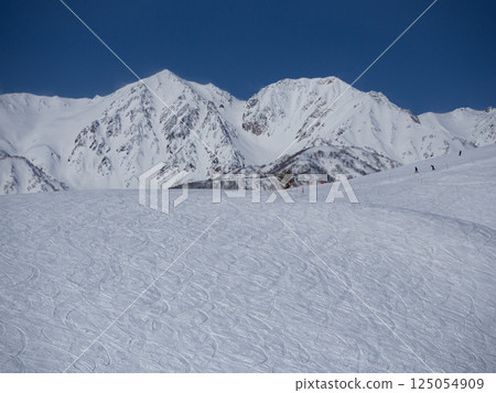 北阿爾卑斯山脈和滑雪勝地遠景長野縣白馬村 125054909
