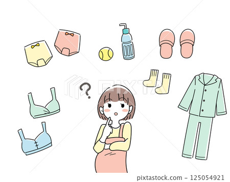 Pre-natal supplies for mothers thinking about preparing for birth 125054921