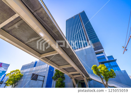 Yokohama cityscape in Japan, overlooking the Base Gate in front of Kannai Station, Yokohama Kannai Tower, etc. = April 14, 2025 125055059