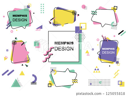 Cute geometric material 125055818