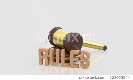 The Hammer for law concept 3d Rendering. 125055944