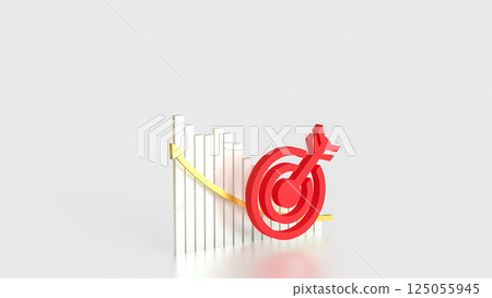 The Red target for Business concept 3d Rendering. 125055945