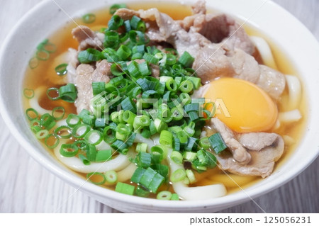 Meat and egg udon 1 Meat and egg udon 1 125056231