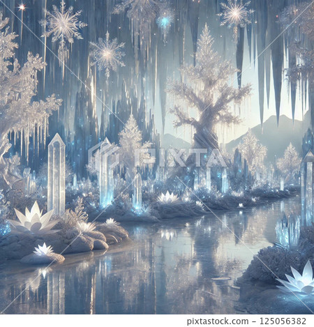 Crystal forest made of ice 125056382