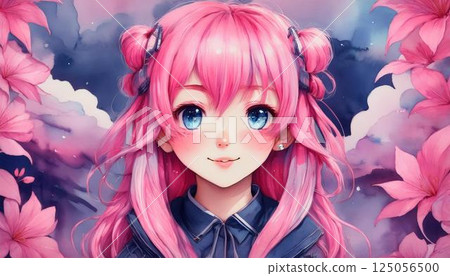 Pink Hair Girl 125056500