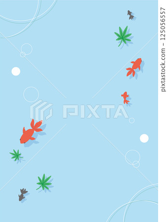 金魚游泳夏天形象的背景插圖 125056557
