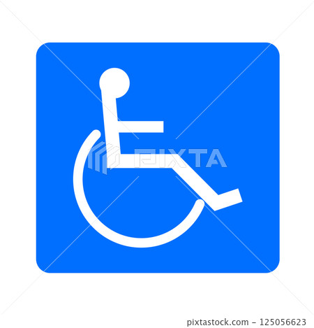 標誌圖像插圖輪椅標誌 標誌圖像插圖輪椅標誌 125056623