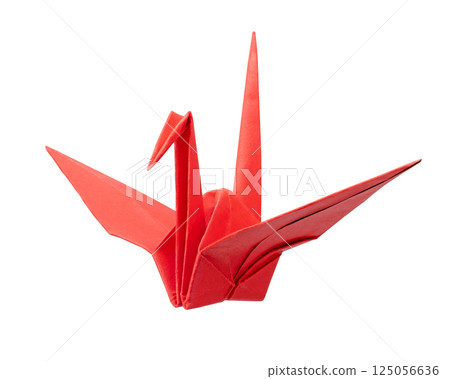紅色折疊起重機 125056636