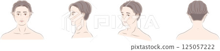 從各個角度看男人的臉 125057222