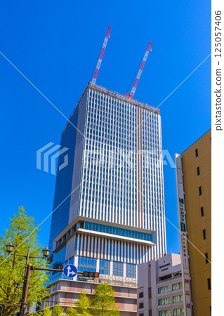 日本橫濱市容,俯瞰關內站前的基地門、橫濱關內塔等 = 2025 年 4 月 14 日 日本橫濱市容,俯瞰關內站前的基地門、橫濱關內塔等 = 2025 年 4 月 14 日 125057406