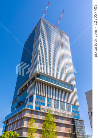 Yokohama cityscape in Japan, overlooking the Base Gate in front of Kannai Station, Yokohama Kannai Tower, etc. = April 14, 2025 Yokohama cityscape in Japan, overlooking the Base Gate in front of Kannai Station, Yokohama Kannai Tower, etc. = April 14, 2025 125057408