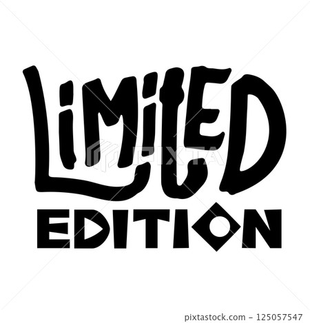 Limited Edition Modern Brush Lettering Design. Limited Edition Modern Brush Lettering Design. 125057547