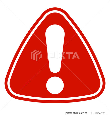 Red Triangle Warning Sign With Bold Exclamation Mark Symbol Red Triangle Warning Sign With Bold Exclamation Mark Symbol 125057950