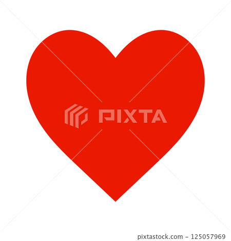 Vibrant Red Heart Symbol of Love and Affection 125057969