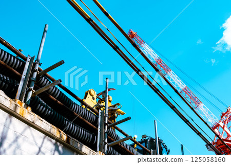 Construction site crane and wire protection cover a-4 light color 125058160