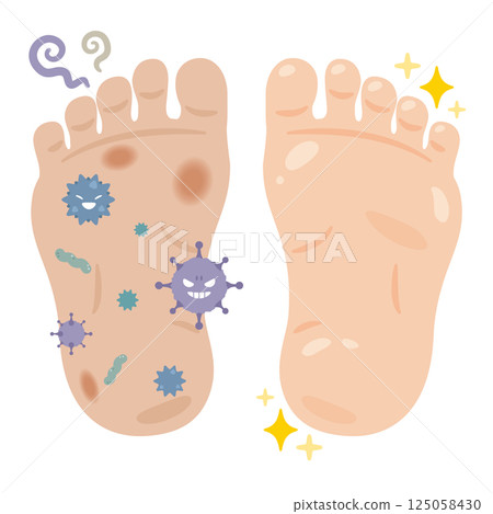 Clean feet and dirty feet 125058430