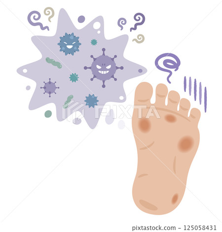 Illustration of a contaminated sole Illustration of a contaminated sole 125058431