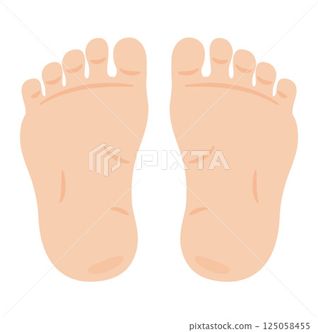 Illustration of the soles of both feet 125058455