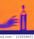 Alcohol addiction concept in vivid neon hues 125058655