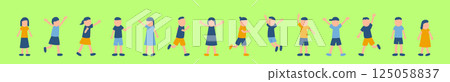Illustration of energetic children Illustration of energetic children 125058837