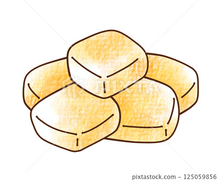 寬鬆簡單的黃豆粉蕨餅模擬風格 125059856