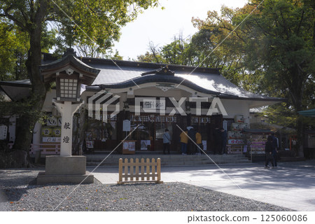 The torii gates of Kato Shrine towering towards the sky 125060086