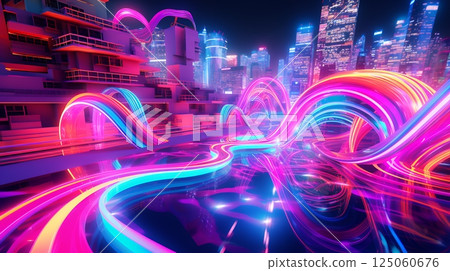Futuristic urban smart city 125060676