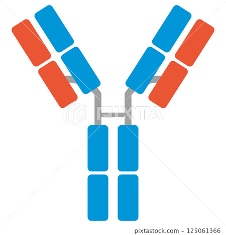 Immunoglobulin D (IgD) illustration (single item) 125061366