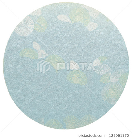 Wabi-sabi, Japanese paper, Japanese patterns, Japanese-style image background material (cool light blue) 125061570