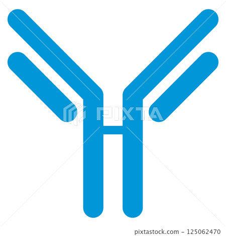 Immunoglobulin D (IgD) illustration / simple version (single item) 125062470