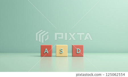 ASD blocks to expand understanding of the autism spectrum | Pastel colors 125062554