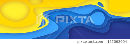 Topography papercut style background Topography papercut style background 125062694