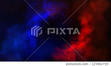 Abstract vs background - red and blue smoke 125062734