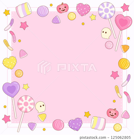 pink halloween candy party frame 1 125062805